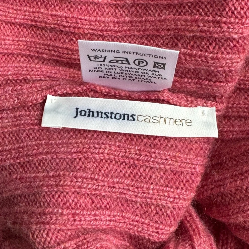 Johnston’s of Elgin Scotland Cashmere Roll-Collar Turtleneck Jumper Sweater 38/L
